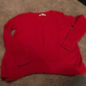 LOFT Red knit sweater